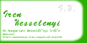 iren wesselenyi business card